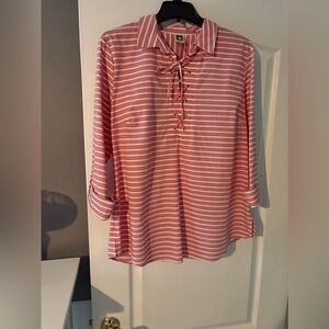 Striped light Reddish and White Shirt